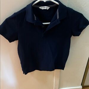 Mango Kids Navy Short Sleeve Polo